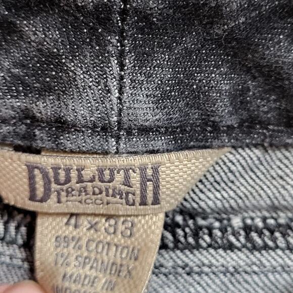 Duluth Trading Y2K Black Acid Wash Straight Leg Denim Jeans Size 4 x 33 - Picture 7 of 7